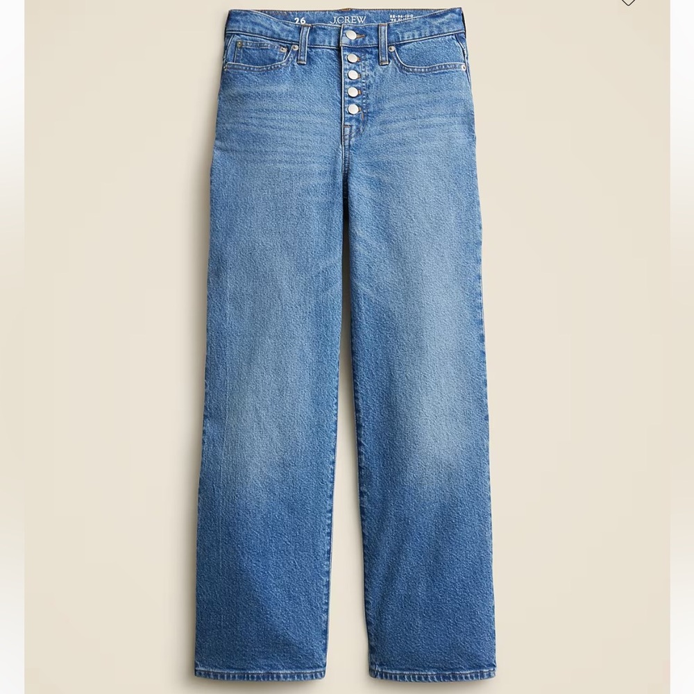 J. Crew Full Length Wide Leg Button Fly Jeans size 29 (size 8)